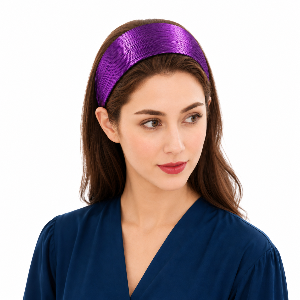 Bright metallic coloured wide headband