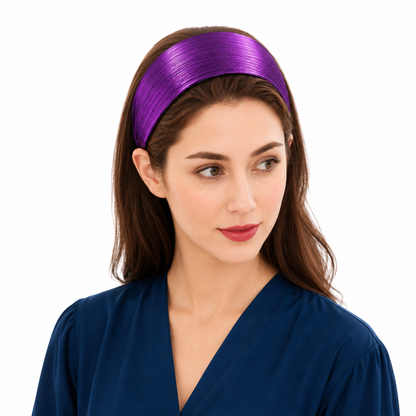 Bright metallic coloured wide headband