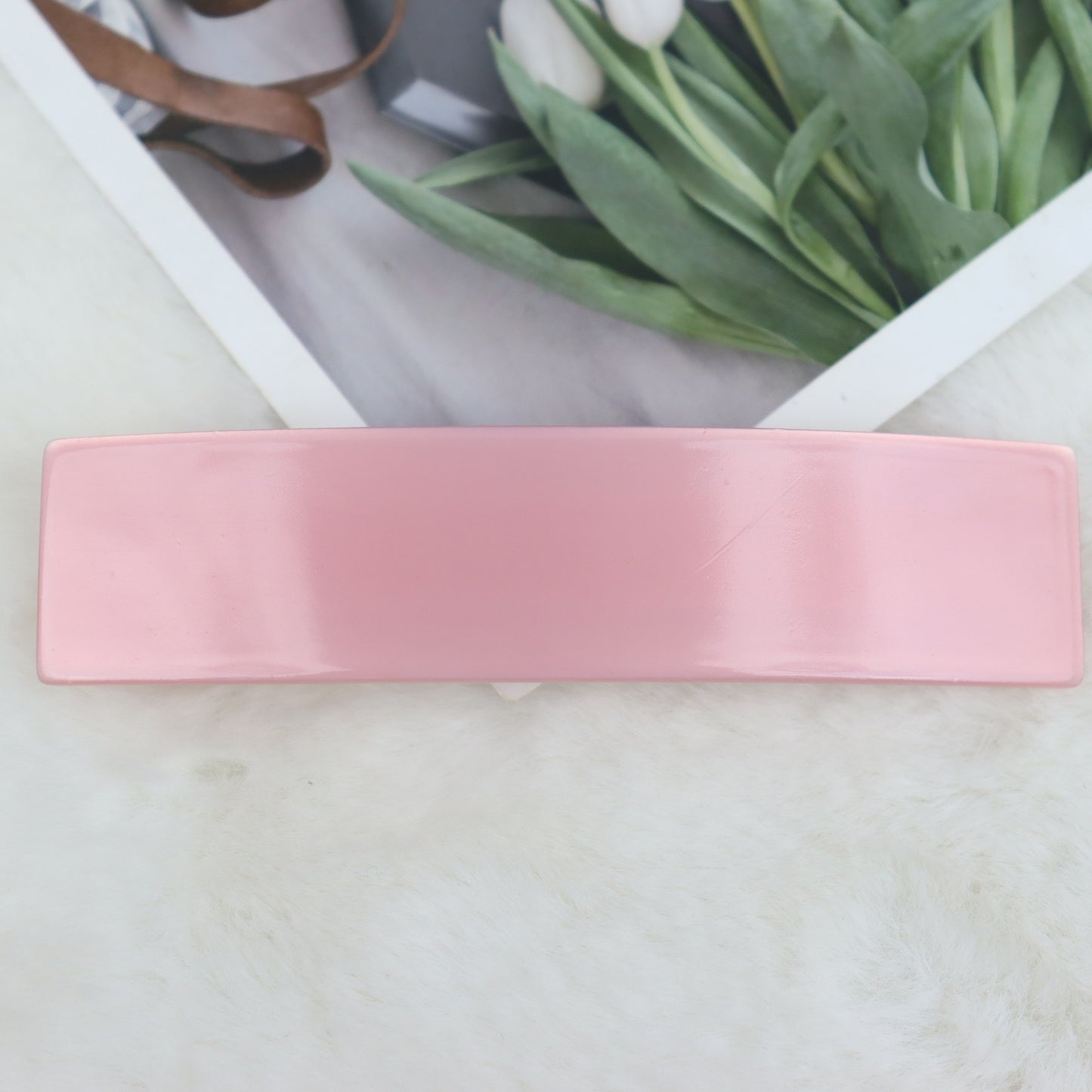 Large resin hair barrette