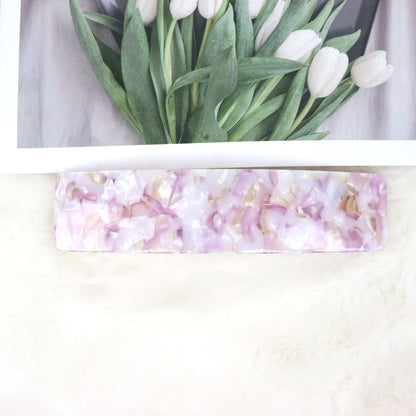 Large resin hair barrette