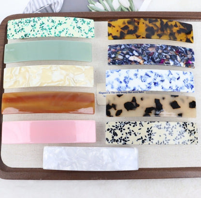 Large resin hair barrette