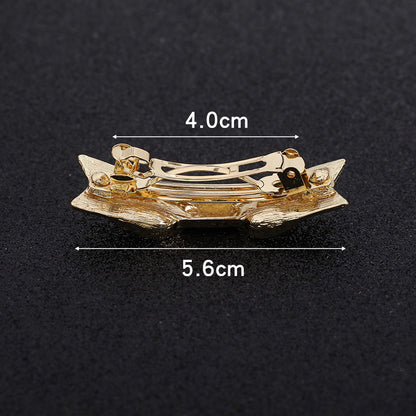 Butterfly bow small hair barrette