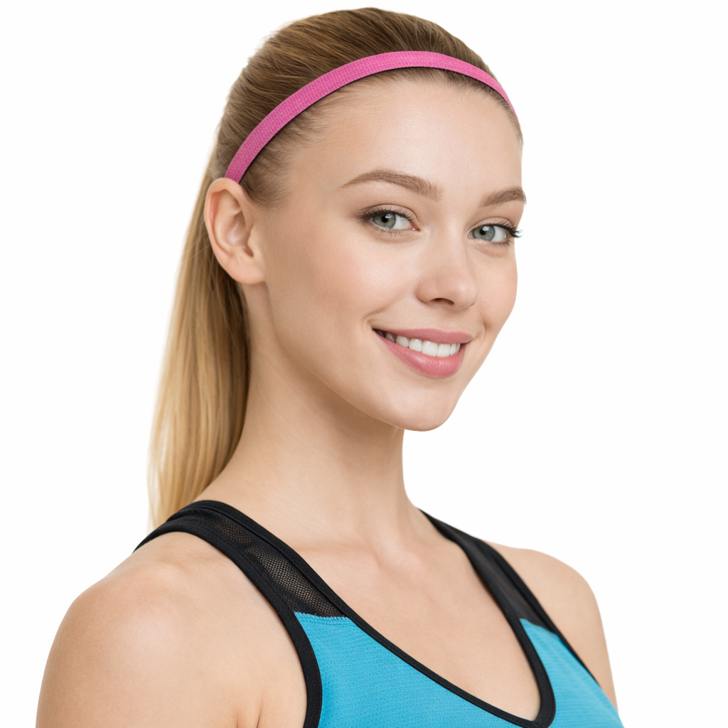 1.3cm wide non-slip sporty elastic hair band