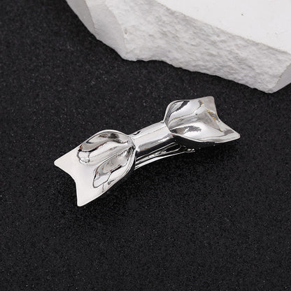 Butterfly bow small hair barrette