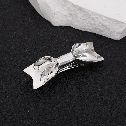 Butterfly bow small hair barrette
