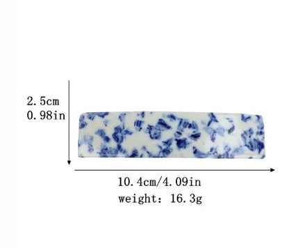 Large resin hair barrette