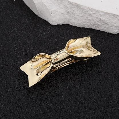 Butterfly bow small hair barrette