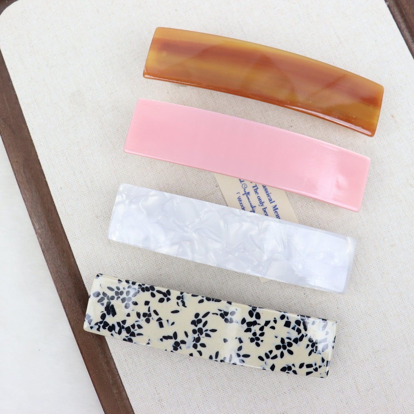 Large resin hair barrette