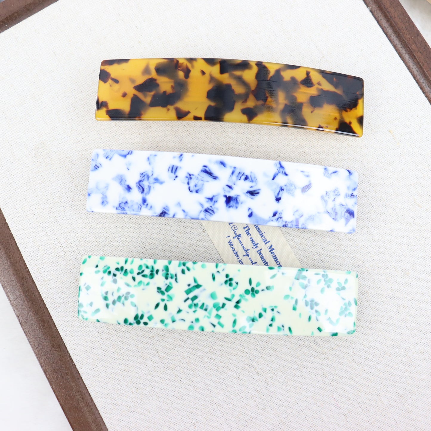 Large resin hair barrette