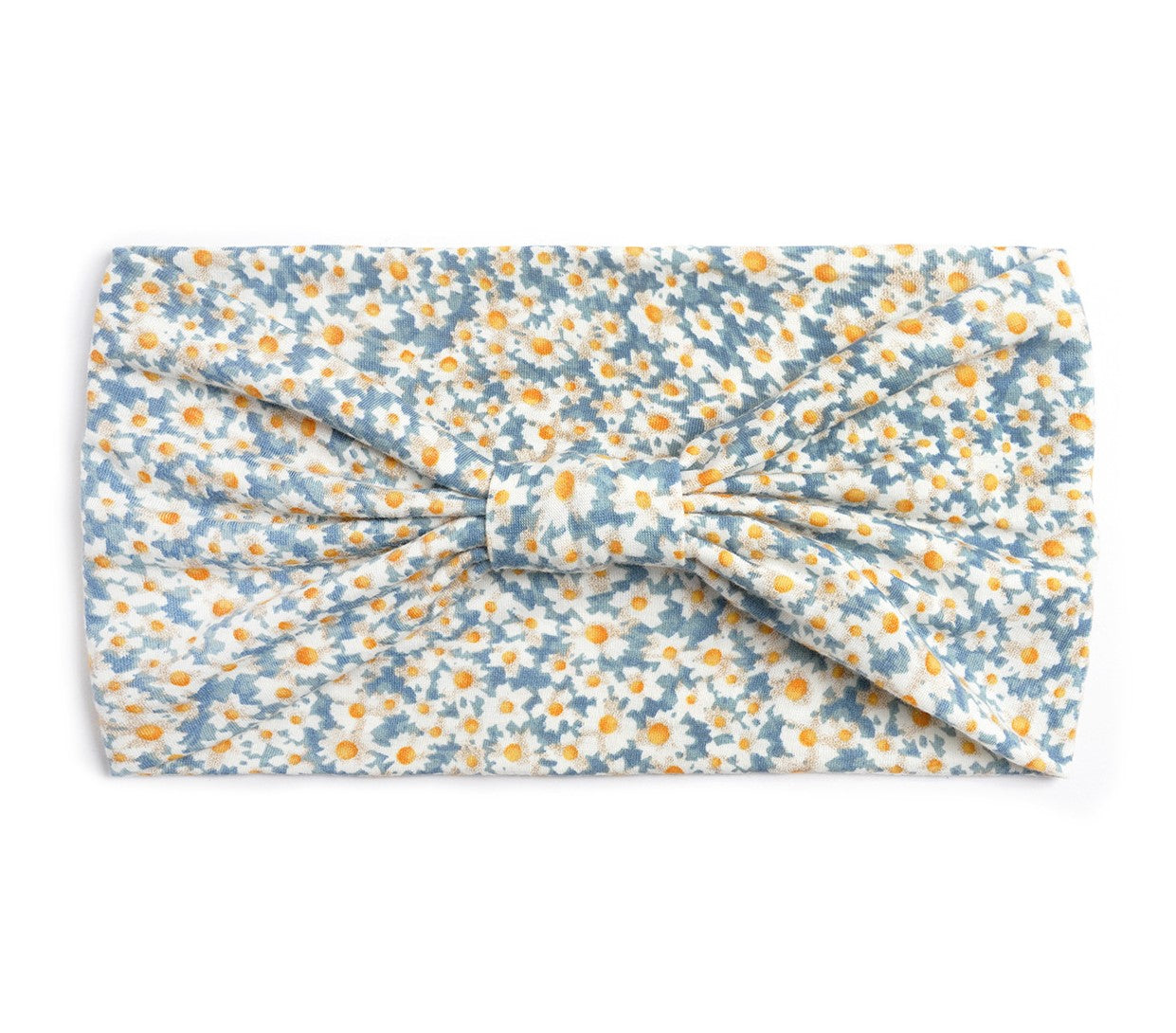 Daisy flowers print 2-way bandanna hair band