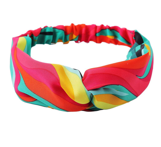 Multicoloured elastic headband