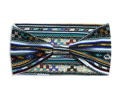 Ethnic style multicoloured 2-way bandanna hair band