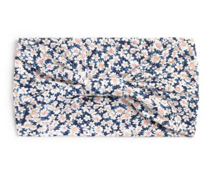 Daisy flowers print 2-way bandanna hair band