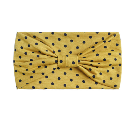 Polka dots print 2-way bandanna hair band