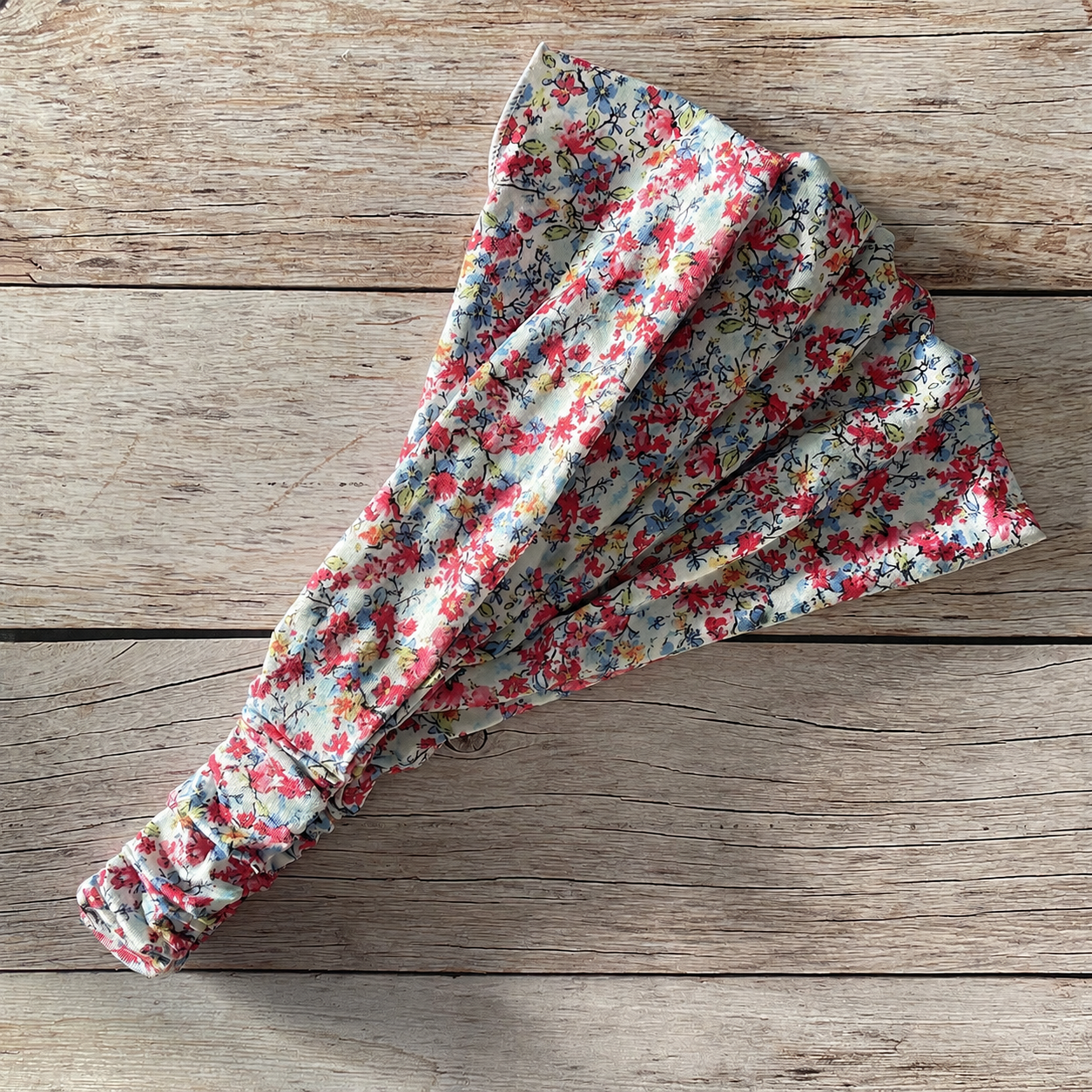 Floral extra wide bandanna headband