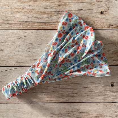 Floral extra wide bandanna headband