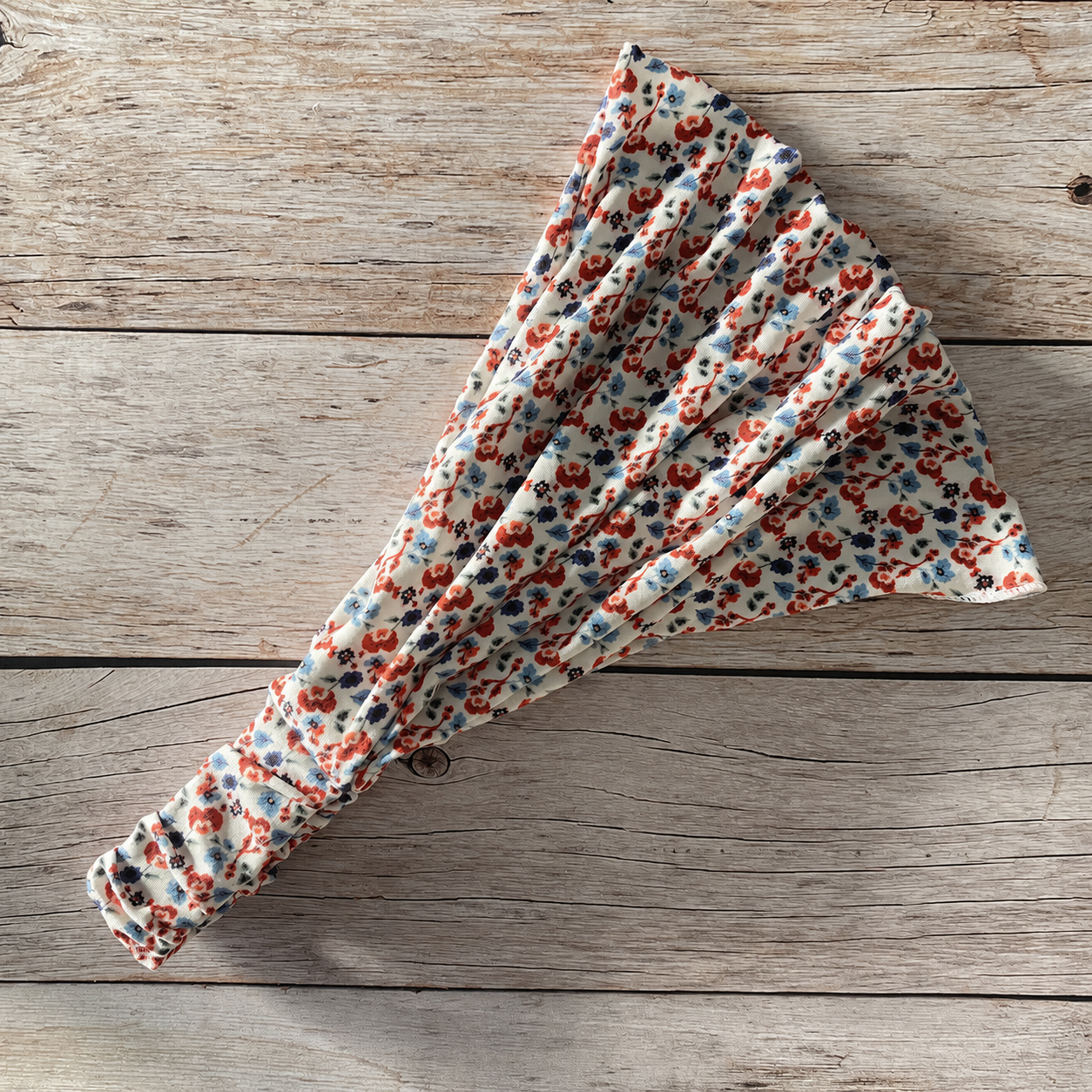 Floral extra wide bandanna headband