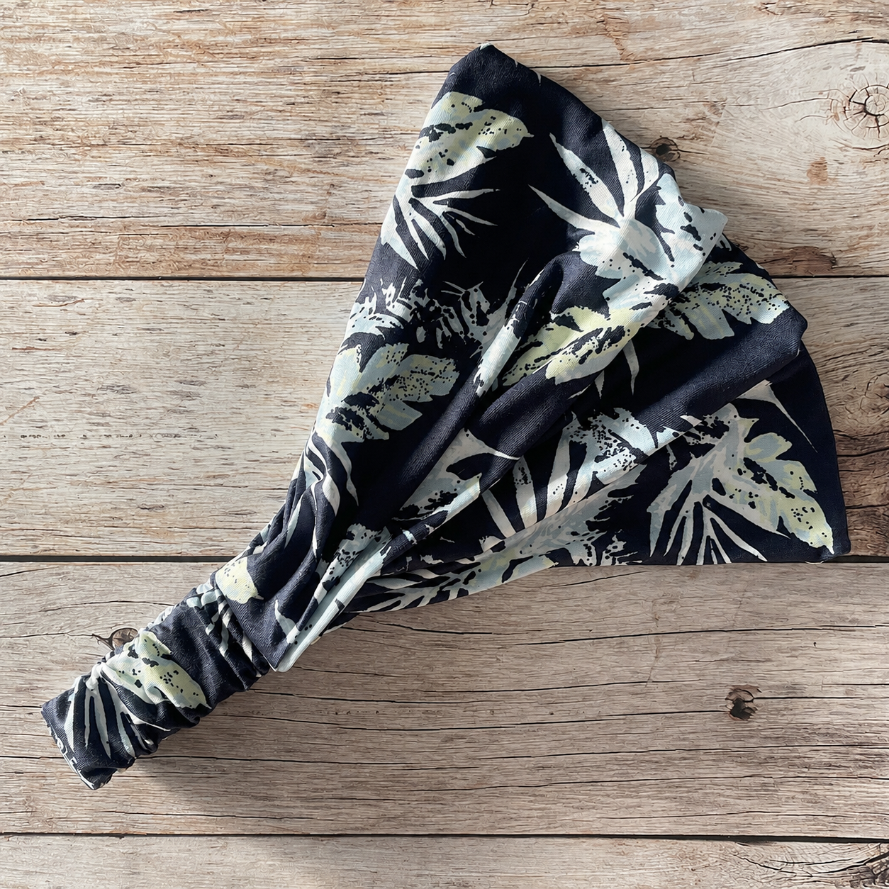Floral extra wide bandanna headband