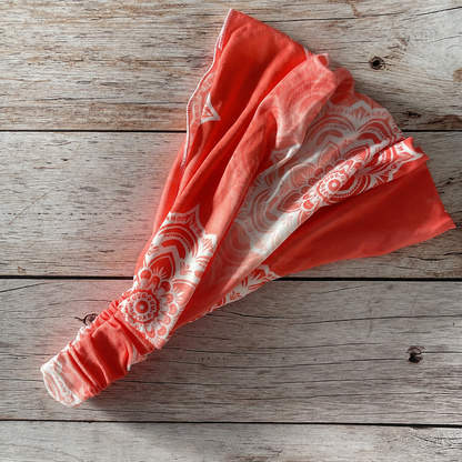 Floral extra wide bandanna headband