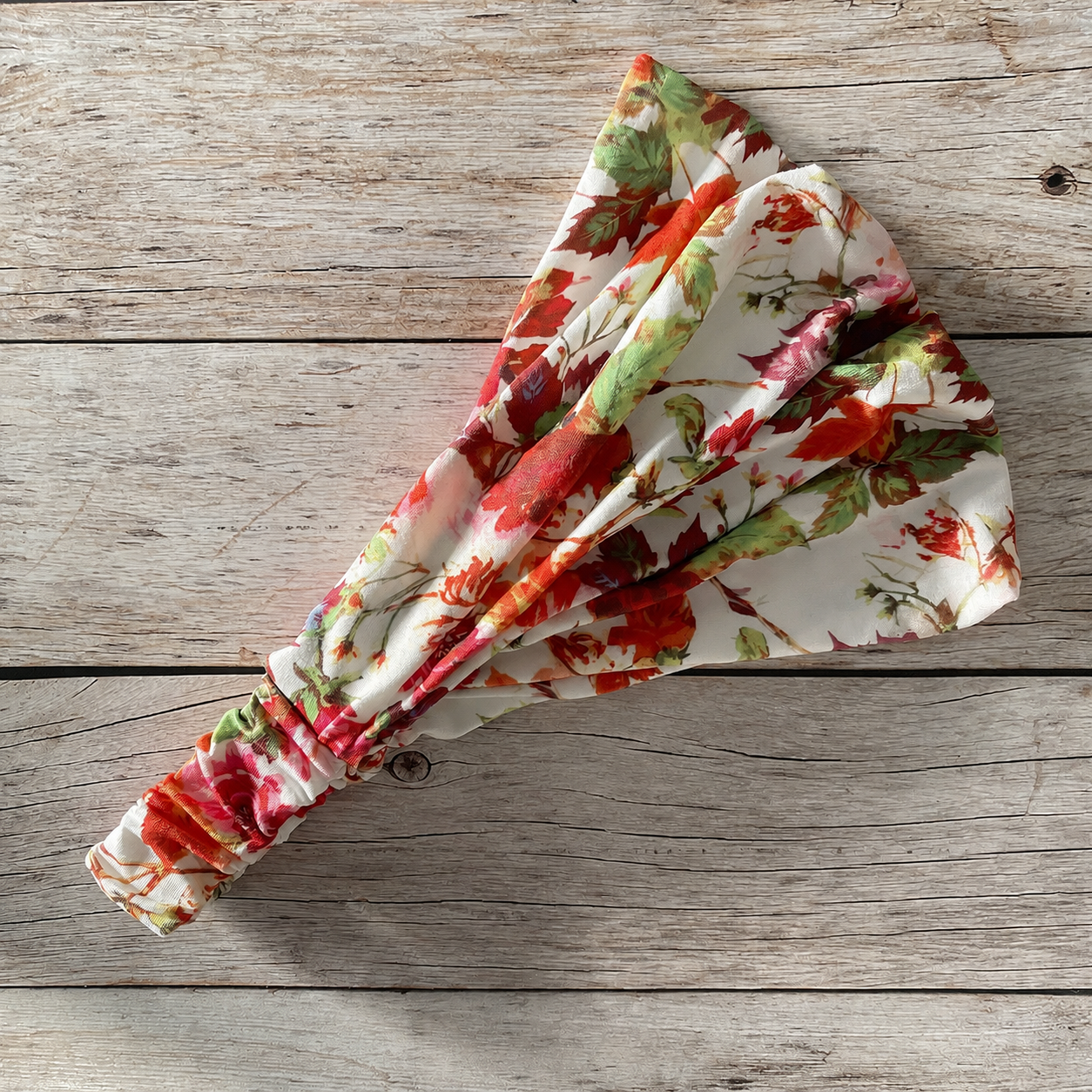 Floral extra wide bandanna headband