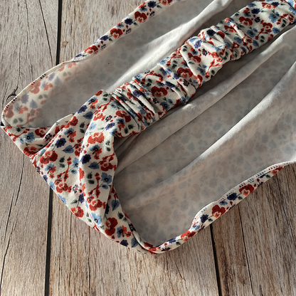 Floral extra wide bandanna headband