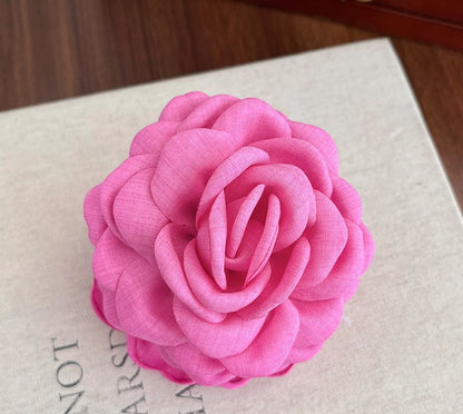 Large fabric roses hair claw