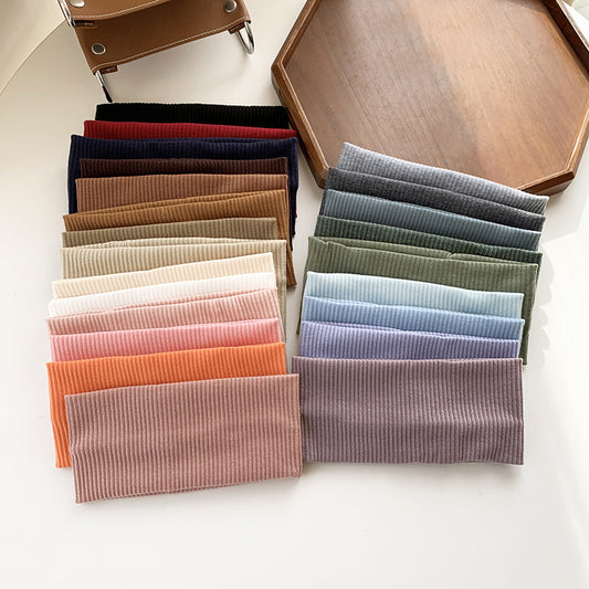 Ribbed stretchy extra-wide loop headband