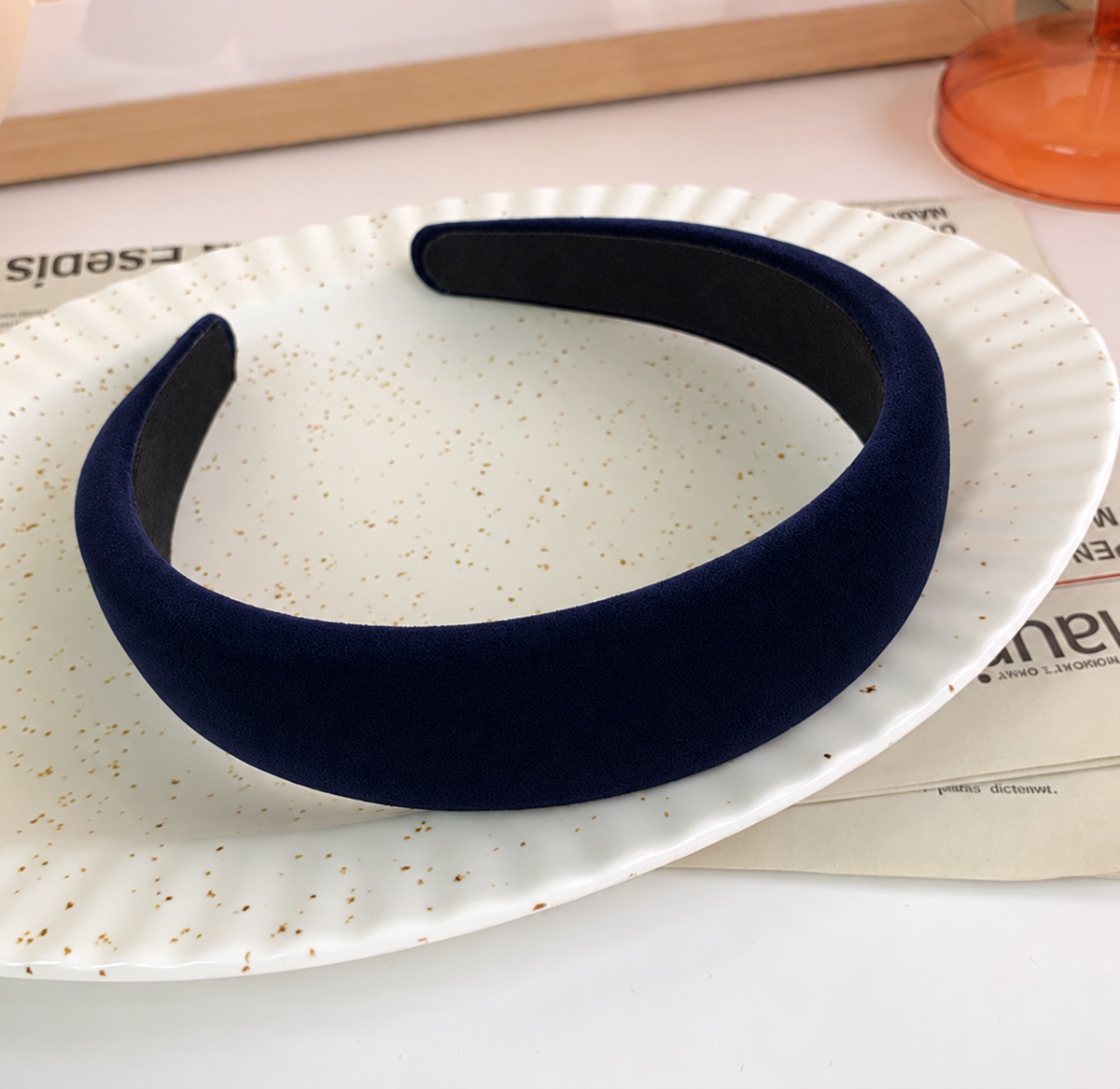 Thinly padded velvet headband