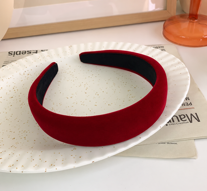 Thinly padded velvet headband