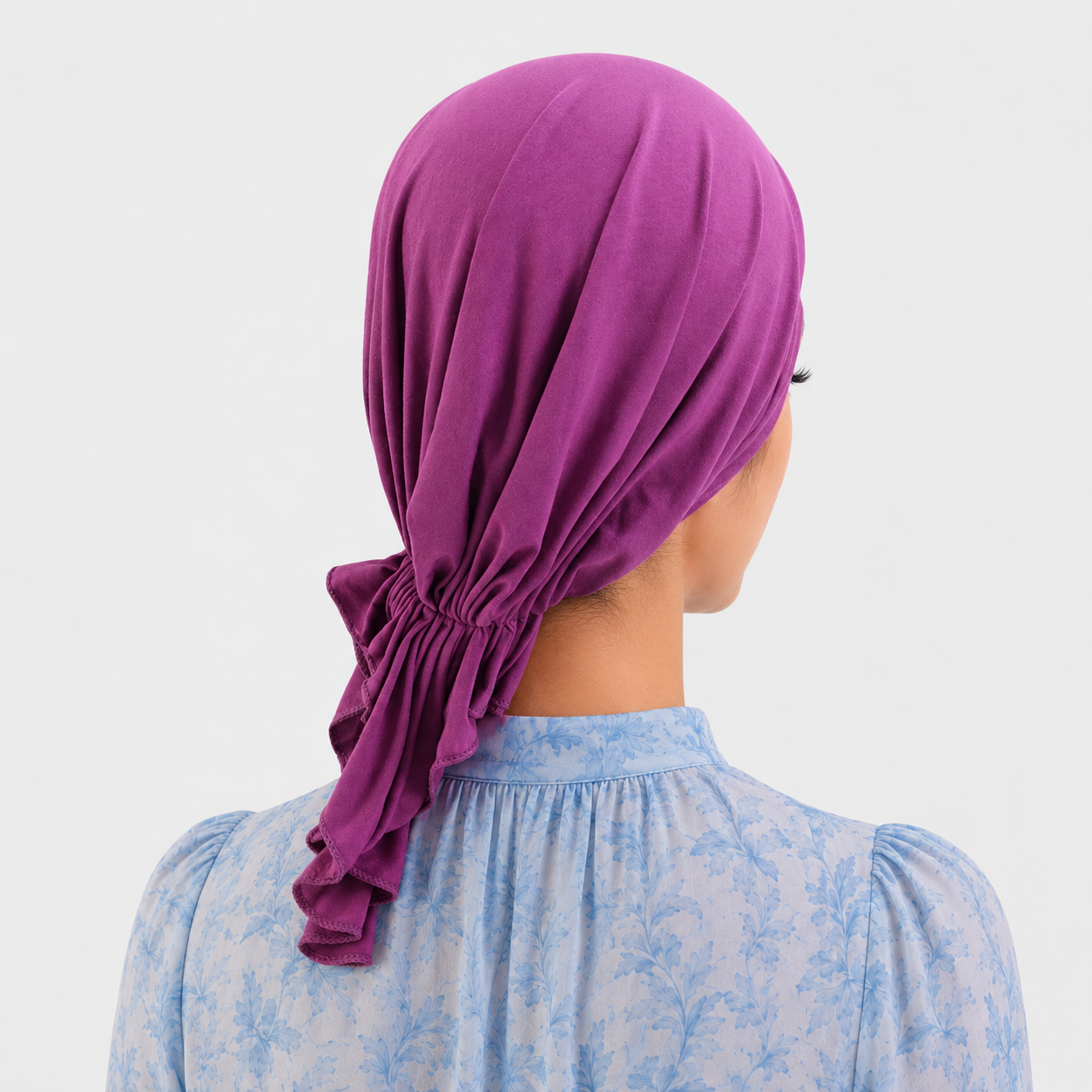 Jersey hair cap with tail