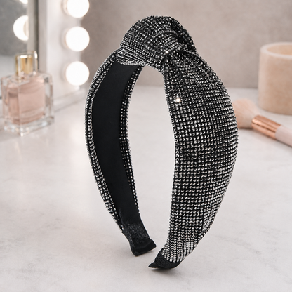 Rhinestone knotted headband