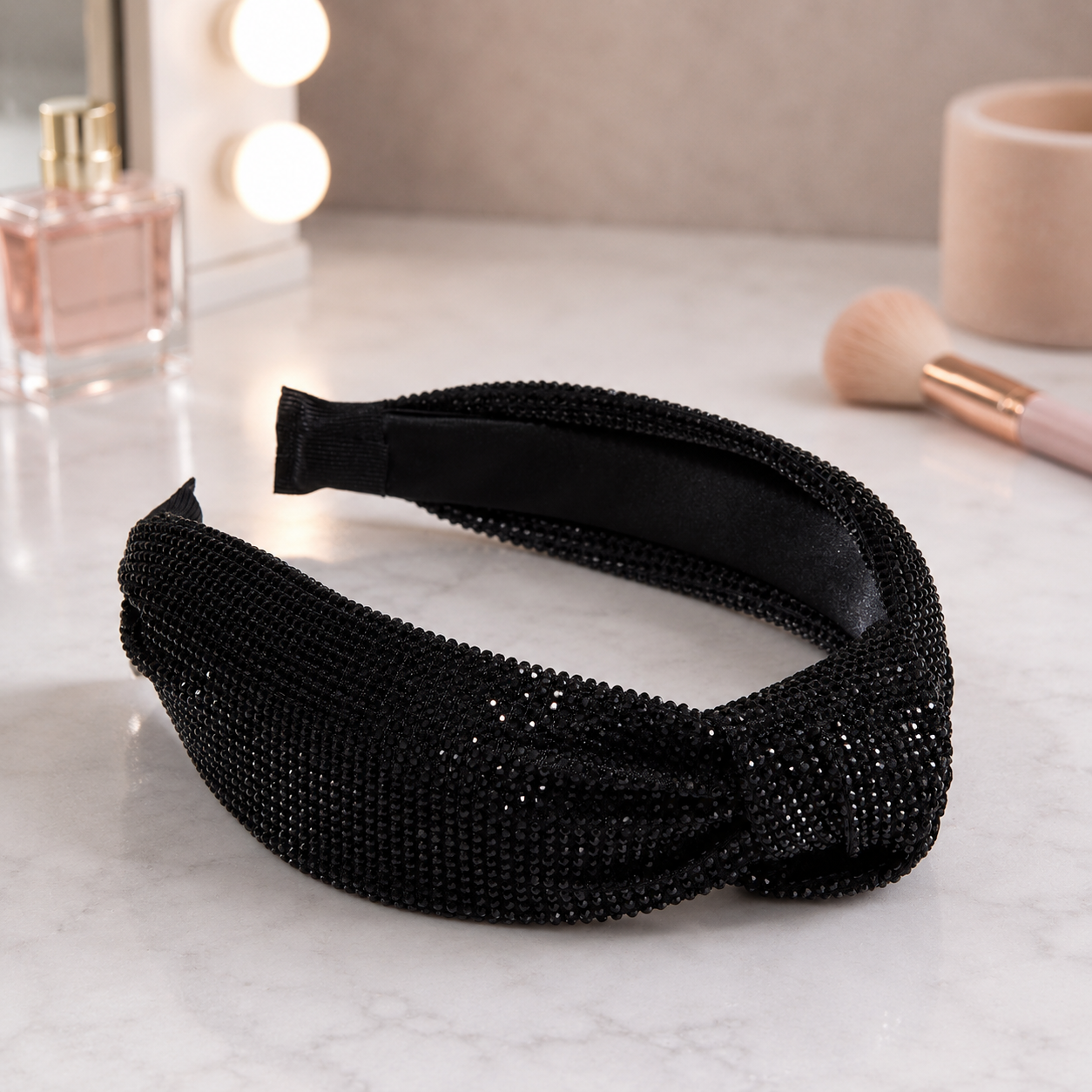 Rhinestone knotted headband