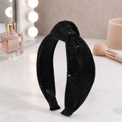 Rhinestone knotted headband