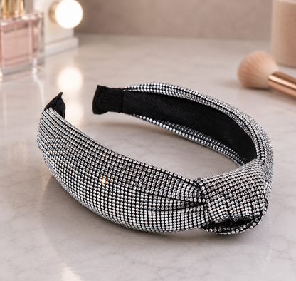 Rhinestone knotted headband