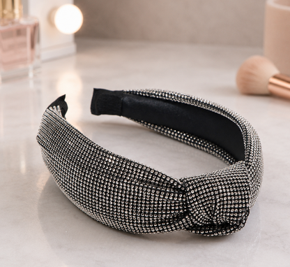 Rhinestone knotted headband