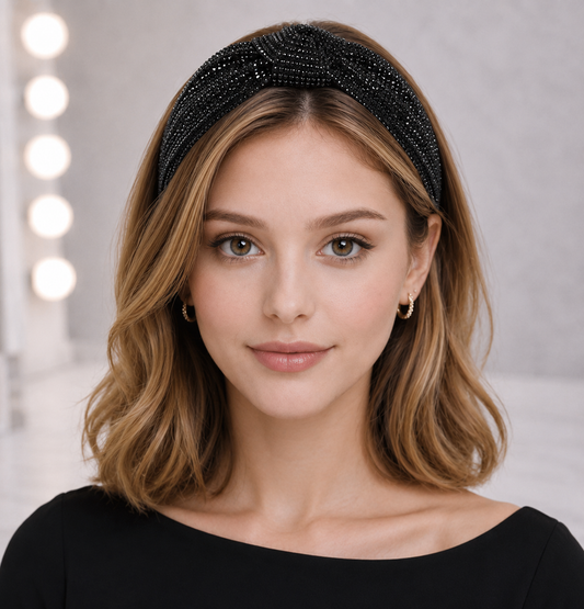 Rhinestone knotted headband