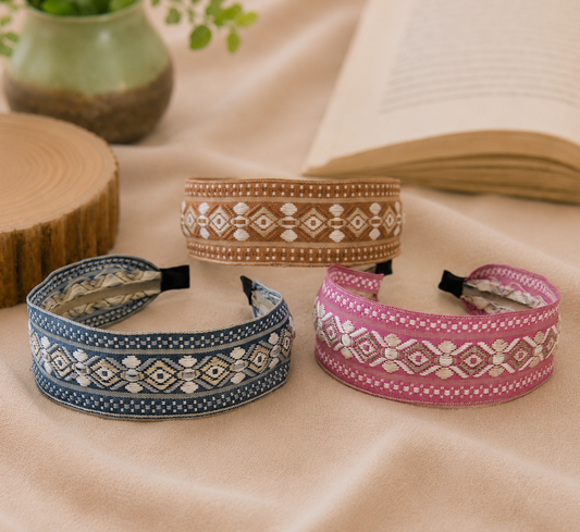 Embroidered headband