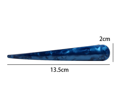 Cloudy pattern large resin Ibis clip