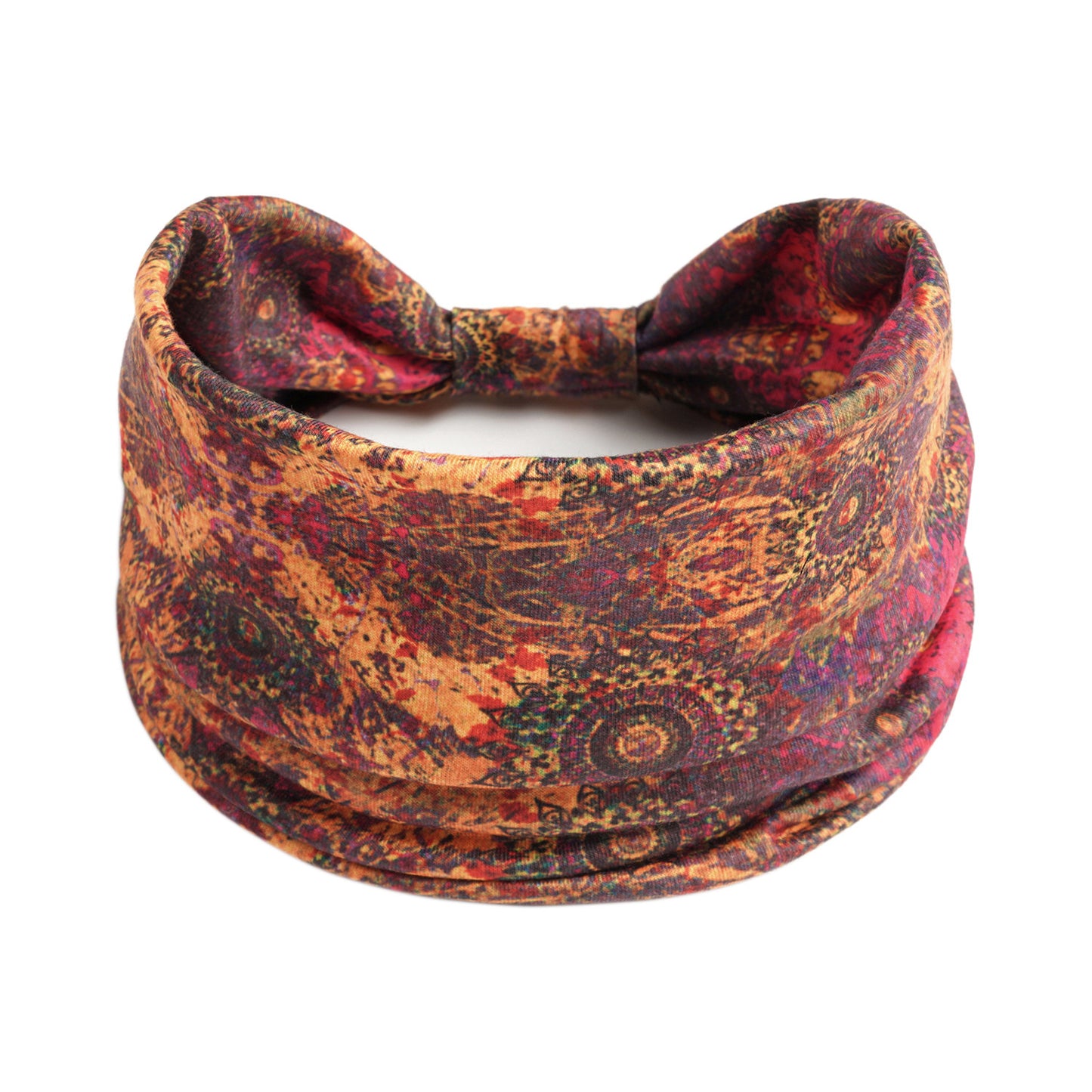 Multicoloured 2-way knotted bandanna hair band