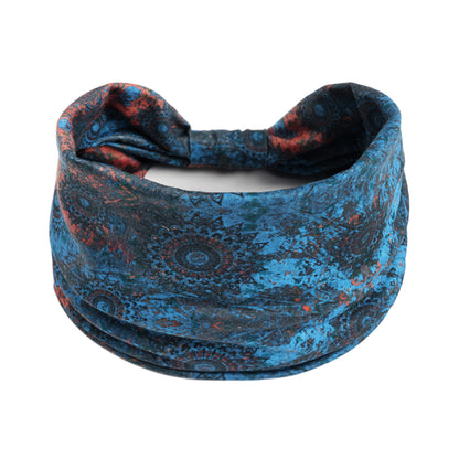 Multicoloured 2-way knotted bandanna hair band