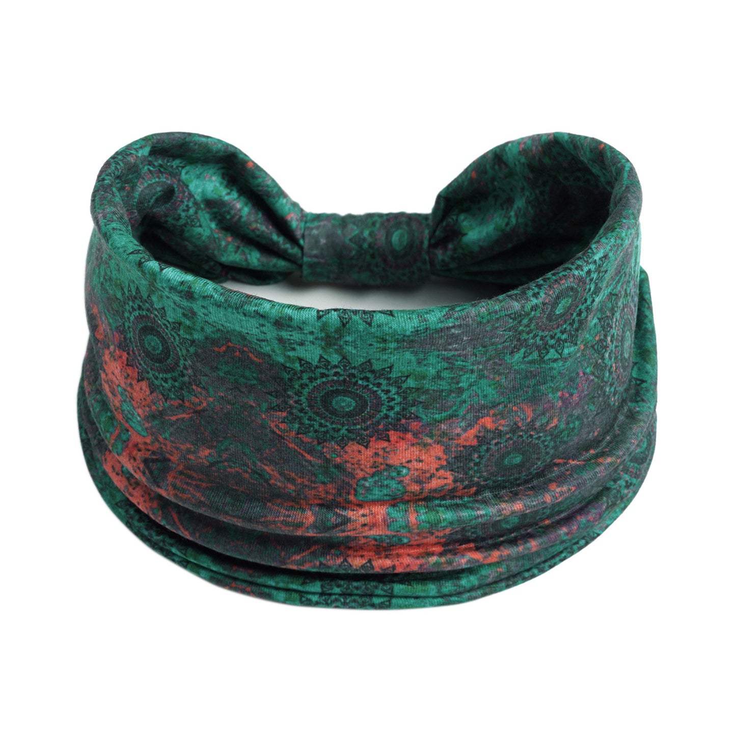 Multicoloured 2-way knotted bandanna hair band