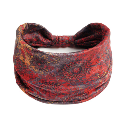 Multicoloured 2-way knotted bandanna hair band