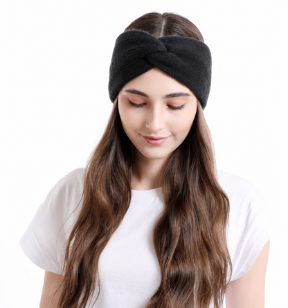Twist front soft knitted headband