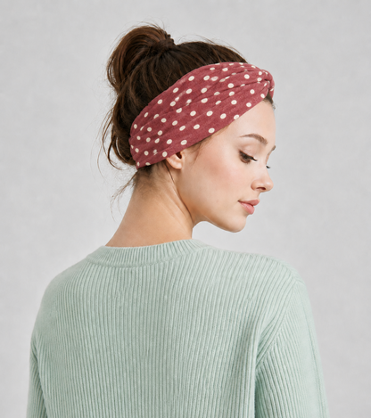 Polka dots twist headband