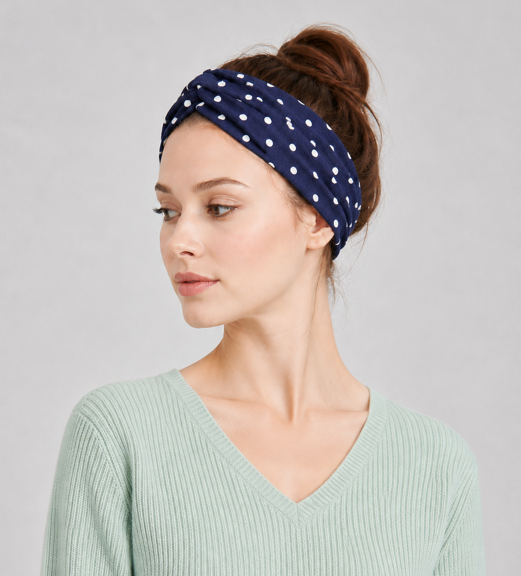 Polka dots twist headband