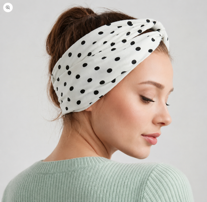 Polka dots twist headband
