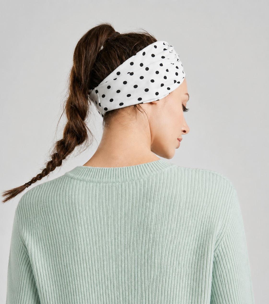 Polka dots twist headband