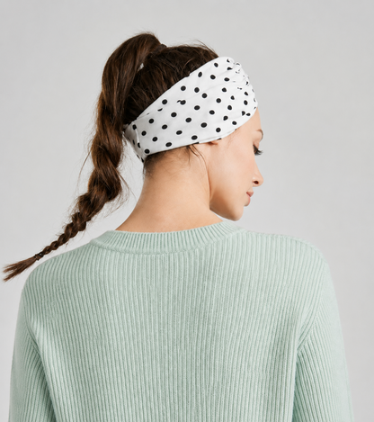 Polka dots twist headband