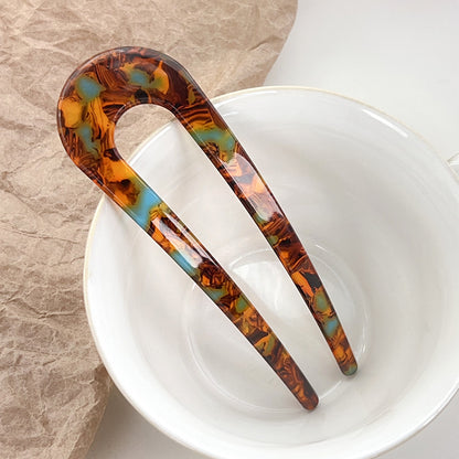 Multicoloured large hair fork / French hair pin