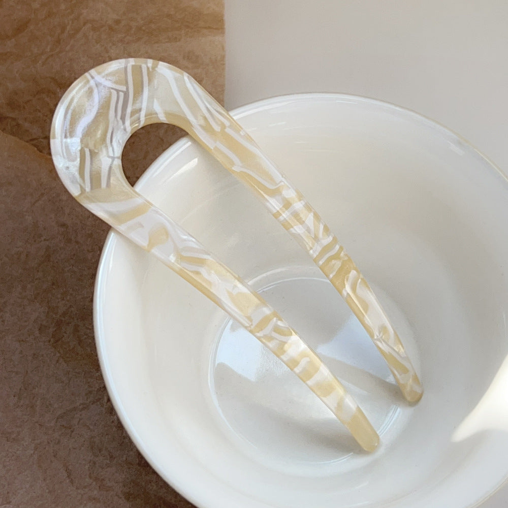 Multicoloured large hair fork / French hair pin